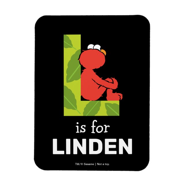 Ímã Elmo Alphabet | L Folha (Vertical)