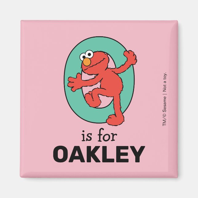 Imã Elmo Alphabet | O Teal (Frente)