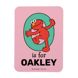 Ímã Elmo Alphabet   O Teal