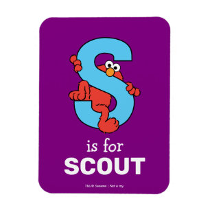 Ímã Elmo Alphabet   S Azul