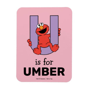 Ímã Elmo Alphabet   U Roxo