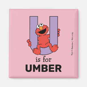 Imã Elmo Alphabet   U Roxo