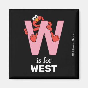 Imã Elmo Alphabet   W Rosa