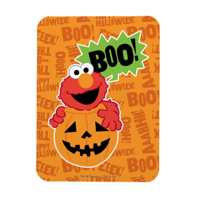 Ímã Elmo Feliz Halloween Boo (Vertical)