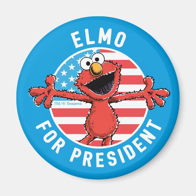 Imã Elmo para Presidente - Flag (Frente)