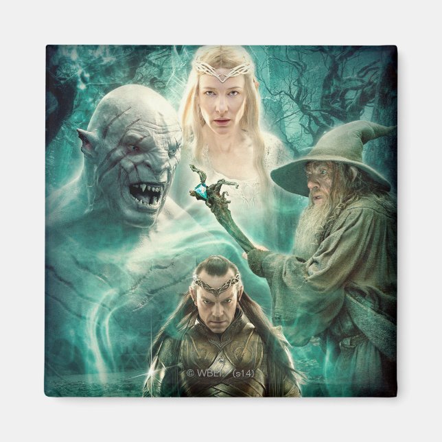 Imã ELROND™, Azog, Galadriel e Gráfico Gandalf (Frente)