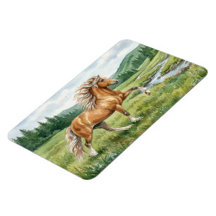 Ímã Elska Cavalo Islandês Aquarela