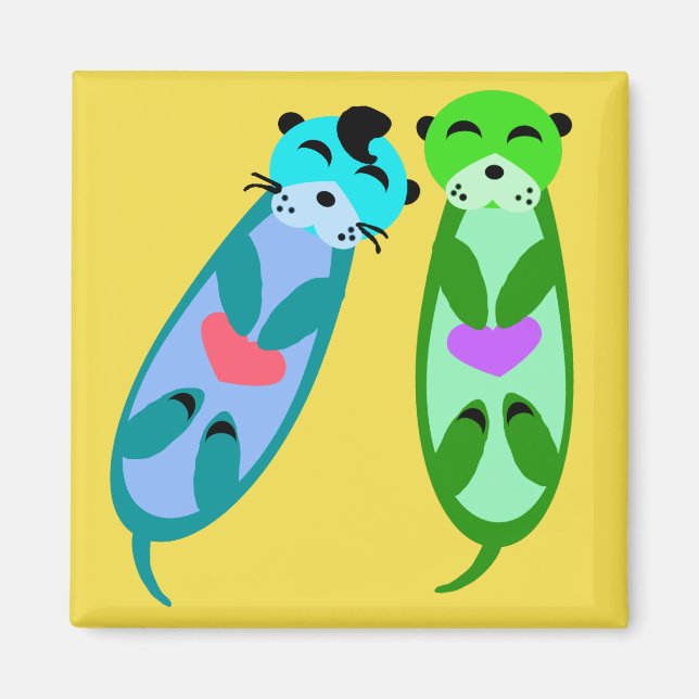 Imã Elvis Otter e Amigo com Corações (Frente)