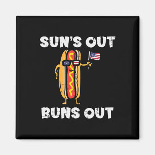 Imã Em 4 de julho, Hotdog USA Flag Ssoa Engraçado Amér