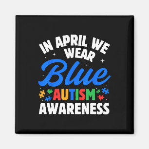 Imã Em Abril Usamos Azul Conscientização do Autismo Pa