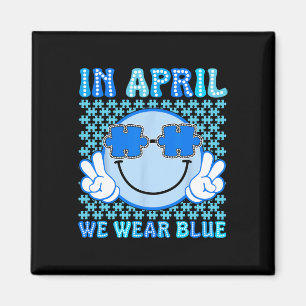 Imã Em Abril Usamos Azul Puzzle de Conscientização do