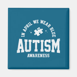 Imã Em abril use azul conscientização do autismo quebr