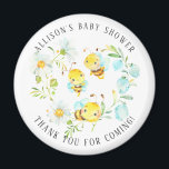 Imã Em breve, à família das abelhas de 3 Chás de frald<br><div class="desc">Cute Brevemente ser uma família de três chá de fraldas de design de abelha com um pente de mel coordenado para um toque especial extra. Perfeito para garotas,  garotos ou chá neutro em gênero. Visite nosso compro para ver nossa família de três chás de fraldas em breve.</div>