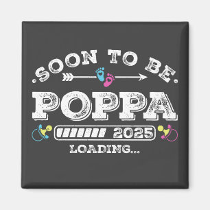 Imã Em Breve Papai 2025 Carregando Quadrado