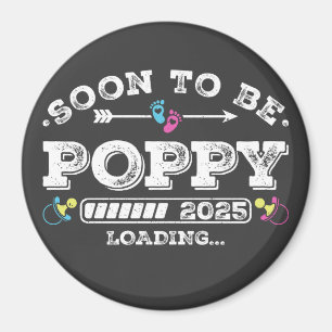 Imã Em Breve Poppy 2025 Círculo de Carregamento