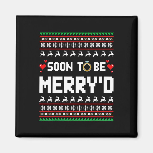 Imã Em breve, será Feliz o Casal de Natal engajado Mat (Frente)