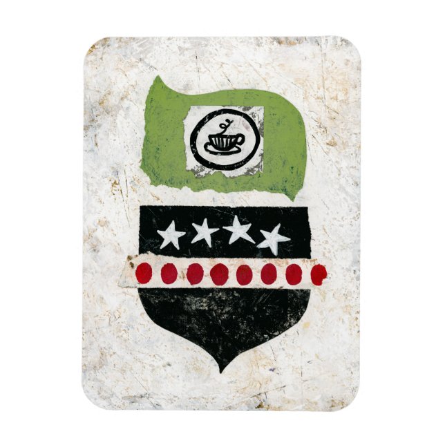 Ímã Em Busca Do Magnete De Refrigerador De Café (Vertical)