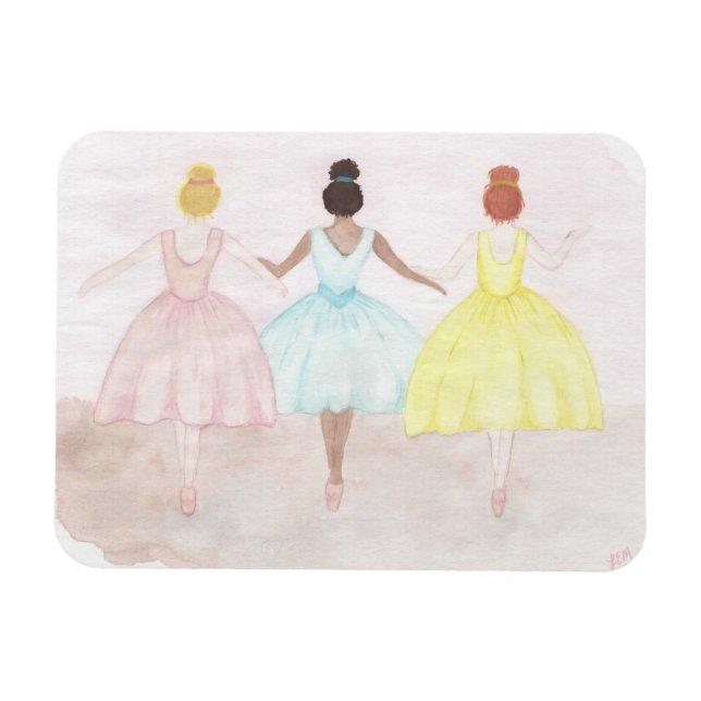 Ímã Em Dançarinos de Balé Ponto (Horizontal)