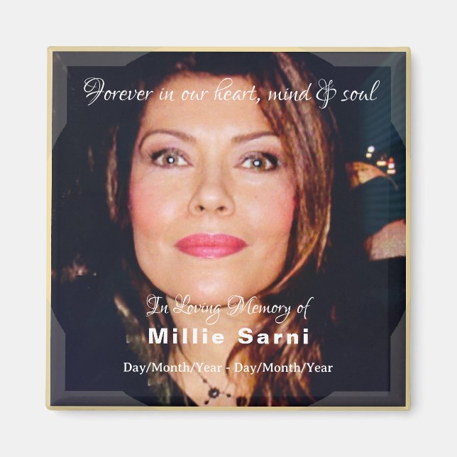 Imã Em memória de velas com texto - HAMbyWG (Frente)