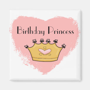 Imã Em meu ímã cor-de-rosa da princesa feliz