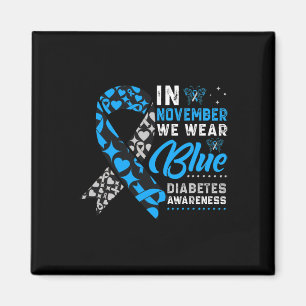 Imã Em novembro Vestimos a Faixa Azul T1D Diabetes T2D