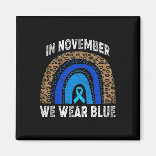 Imã Em novembro Vestimos Diabetes Azul-Leopardo-Arco-Í