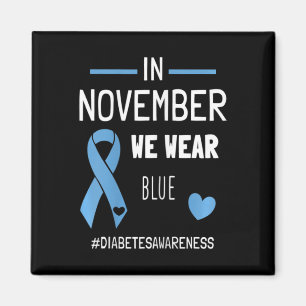 Imã Em novembro Vestimos Diabetes Azul Tipo 1