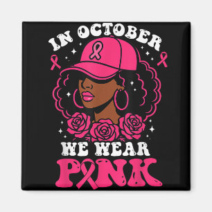 Imã Em outubro, Vestimos Cancer de mama preto-rosa