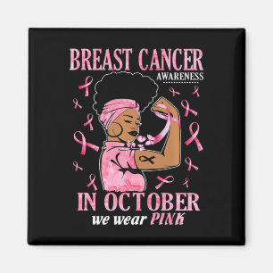Imã Em outubro, Vestimos Cancer de mama preto-rosa