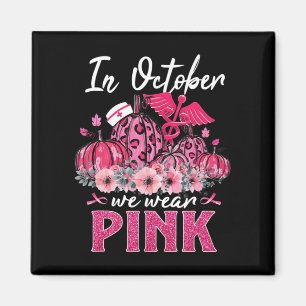 Imã Em outubro Vestimos Enfermeira Rosa A Vida Pumpkin