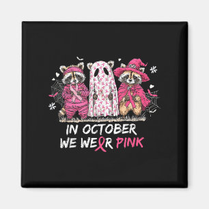 Imã Em outubro, Vestimos o Cancer de Mama Rosa Raccoon