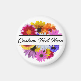 Imã Em Sangue - Íman Floral Redondo