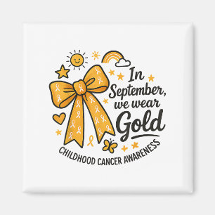 Imã Em setembro Vestimos o Cancer de infância Dourada 