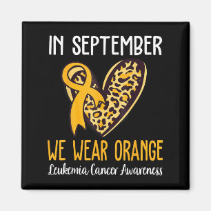 Imã Em setembro Vestimos o Cancer de Leucemia Laranja 
