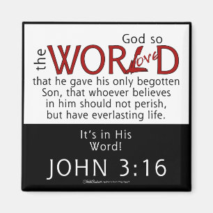 Imã Em Sua Escritura Word-John 3:16
