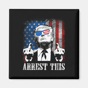 Imã (em Trás) Prendam Este Trump 2025 Bandeira America