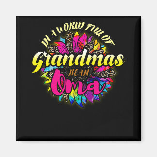 Imã Em Um Cheio Mundial, Avós Sejam Uma Floral De Oma
