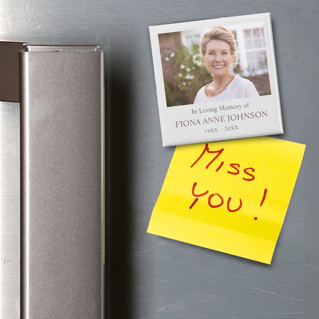 Imã Em uma foto de simpatia de memória amorosa (In Loving Memory Sympathy Photo Magnet)