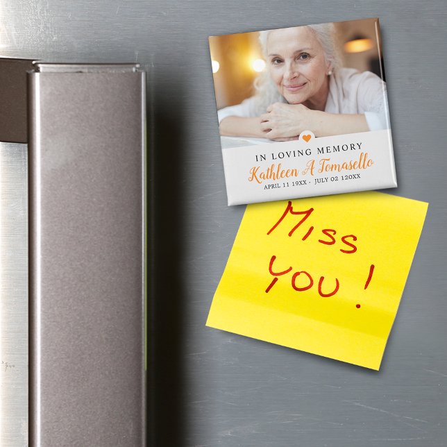 Imã Em uma foto de simpatia de memória amorosa (In Loving Memory Sympathy Photo Magnet)