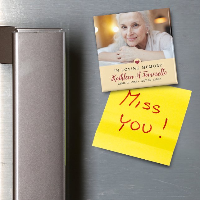 Imã Em uma foto de simpatia de memória amorosa (In Loving Memory Sympathy Photo Magnet)