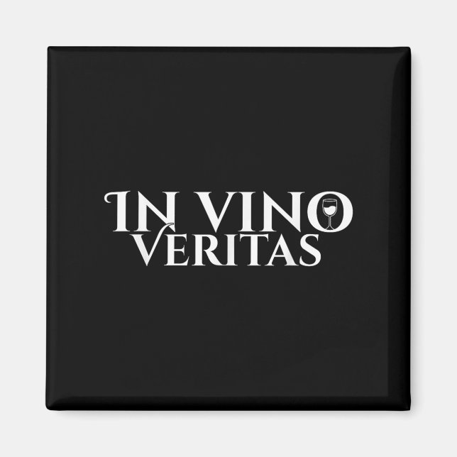 Imã Em Vino Veritas _ Latim _ Roma Antiga _ Amor Vinho (Frente)