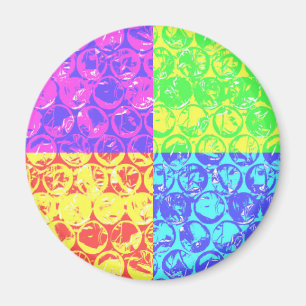 Imã Embalagem com bolhas de pop do arco-íris