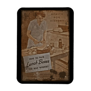 Ímã Embalagem de Caixas de Almoço WWII