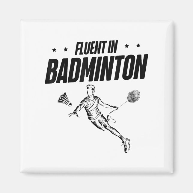 Imã Embalagem Do Jogador De Badminton (Frente)