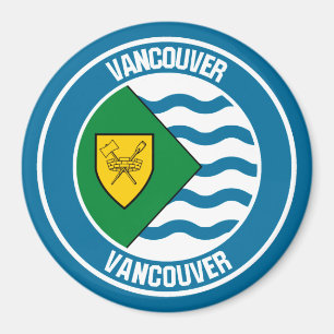 Imã Emblem de Vancouver Round