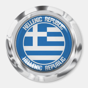 Imã Emblem grécia redonda