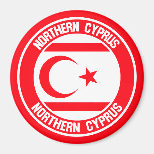 Imã Emblem Norte Chipre Round