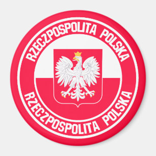 Imã Emblem Polônia Round