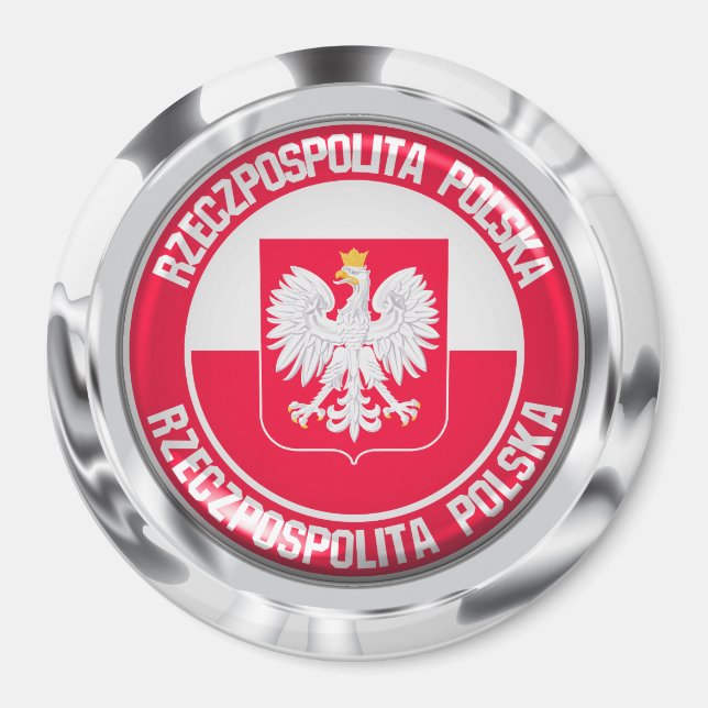 Imã Emblem Polônia Round (Frente)