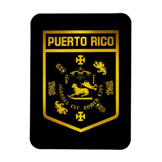 Ímã Emblem Porto Rico (Vertical)